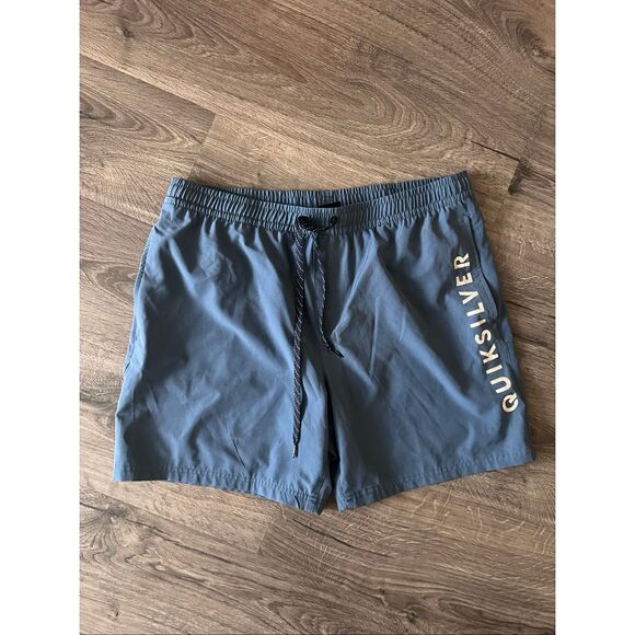 Quiksilver Men's Swimwear Swimming Shorts Drawstring Size XL Blue - Picture 1 of 6